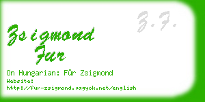 zsigmond fur business card