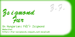 zsigmond fur business card